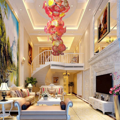 Big hotel project glass chandelier flower modern style custom design