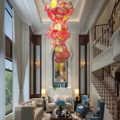 Big hotel project glass chandelier flower modern style custom design