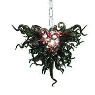 Mini modern style glass chandeier dark purple color