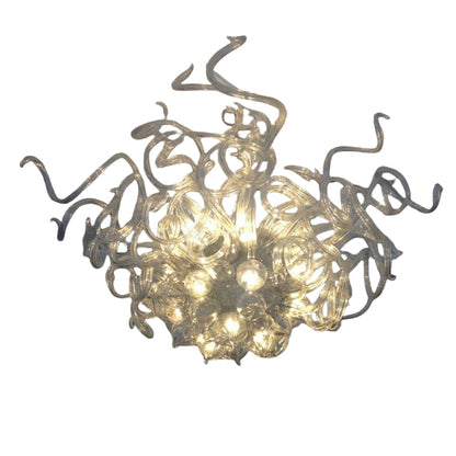 Hand made blown glass clear chandelier hotel decoration