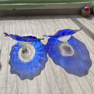 Inspired Chihuly glass bowl blue color custom design