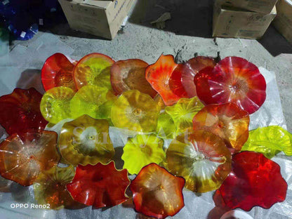 Big hotel project glass chandelier flower modern style custom design