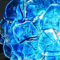 Special design hand made DIY blown glass blue flower chandelier