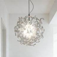 Round shape hand made clear glass chandelier lighting art