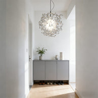 Round shape hand made clear glass chandelier lighting art