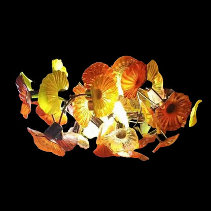 Dining room modern style glass floral ceiling light custom design art