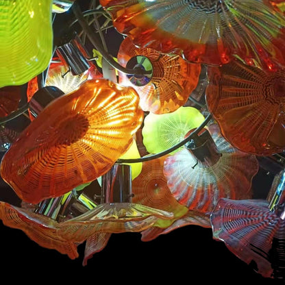 Dining room modern style glass floral ceiling light custom design art
