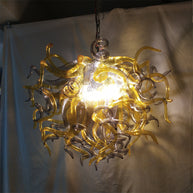 Special design of amber and grey color blowing glass chandelier home decoration lighting