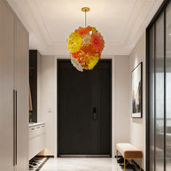 Special design blown glass flower lighting wedding decoration