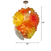 Special design blown glass flower lighting wedding decoration