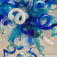 Hand made DIY blown glass chandelier lighting modern design