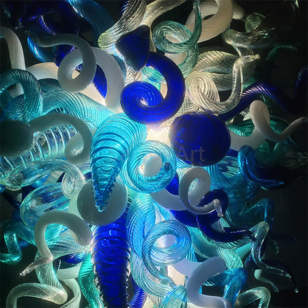 Hand made DIY blown glass chandelier lighting modern design