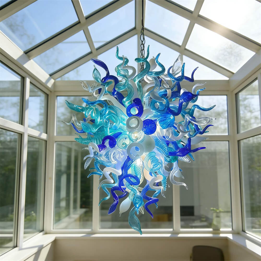 Hand made DIY blown glass chandelier lighting modern design