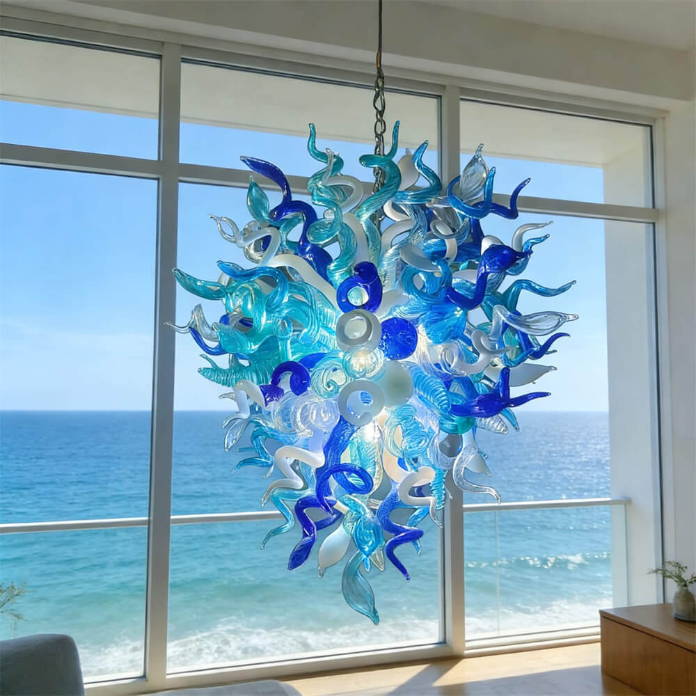 Hand made DIY blown glass chandelier lighting modern design