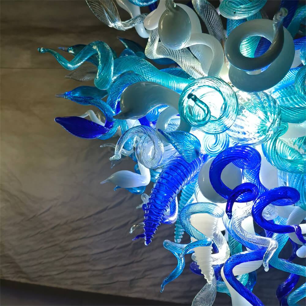 Hand made DIY blown glass chandelier lighting modern design