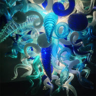 Hand made DIY blown glass chandelier lighting modern design