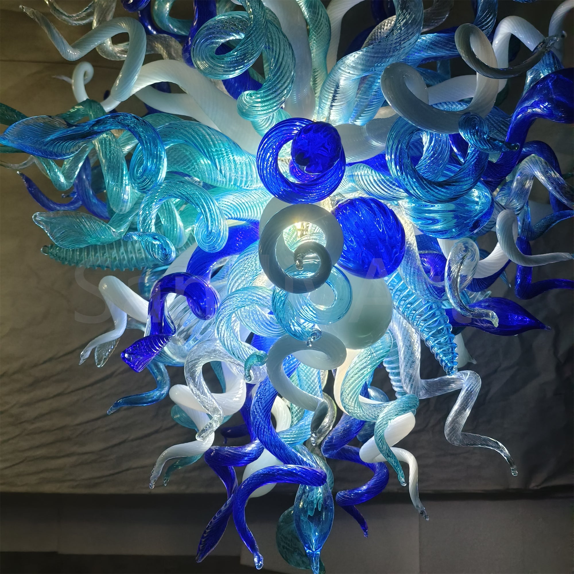 Hand made DIY blown glass chandelier lighting modern design