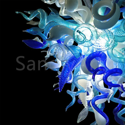 Hand made DIY blown glass chandelier lighting modern design