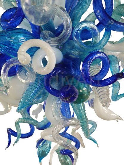 Hand made DIY blown glass chandelier lighting modern design