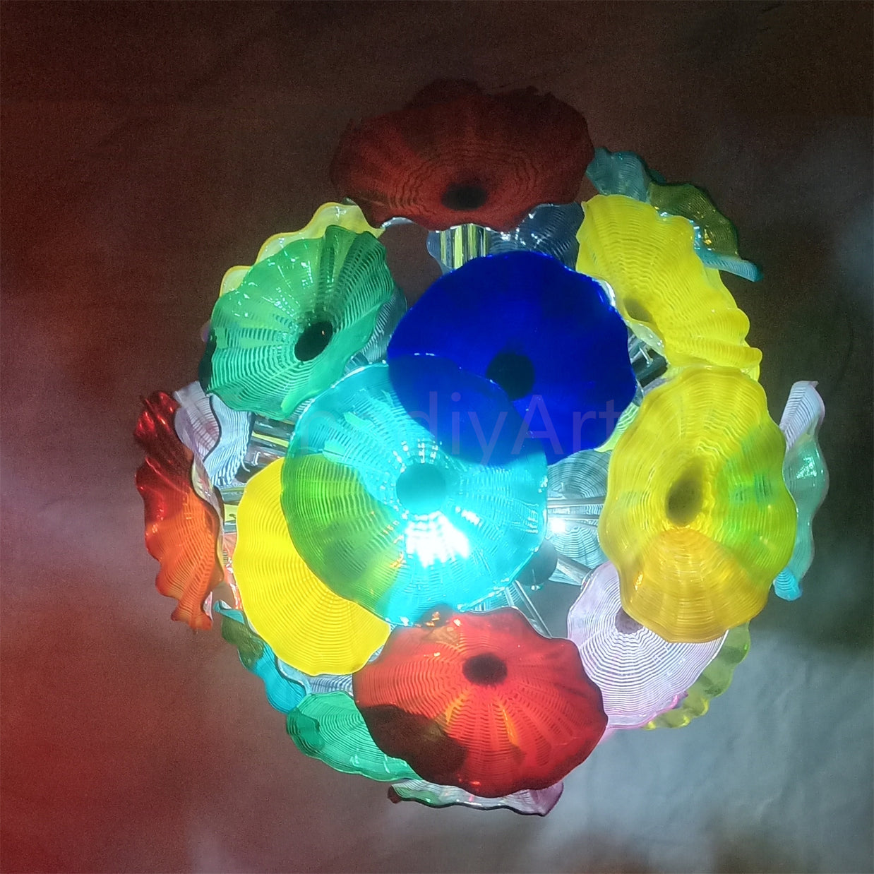 China manufacturer blown glass floral glass chandelier