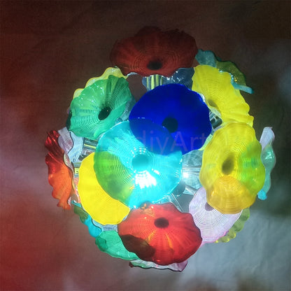 China manufacturer blown glass floral glass chandelier