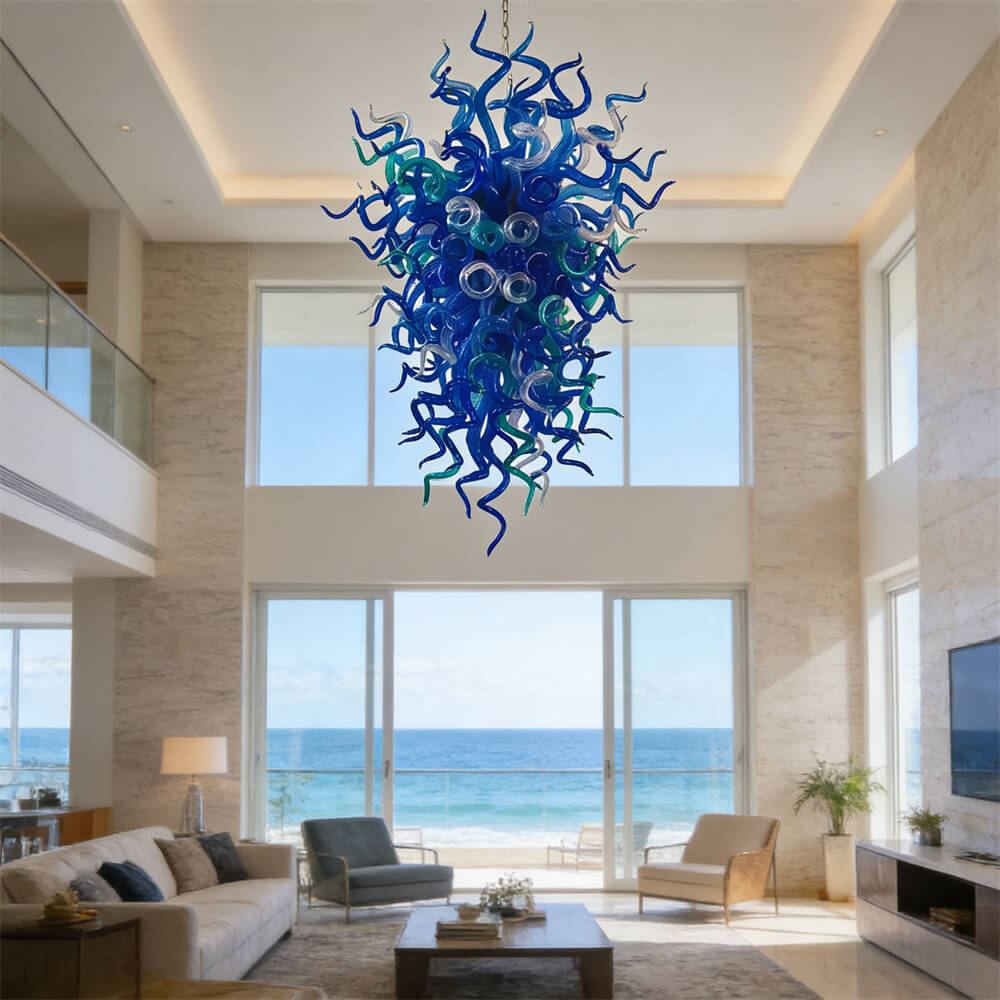 Hand made custom glass pendant lamp art unique design
