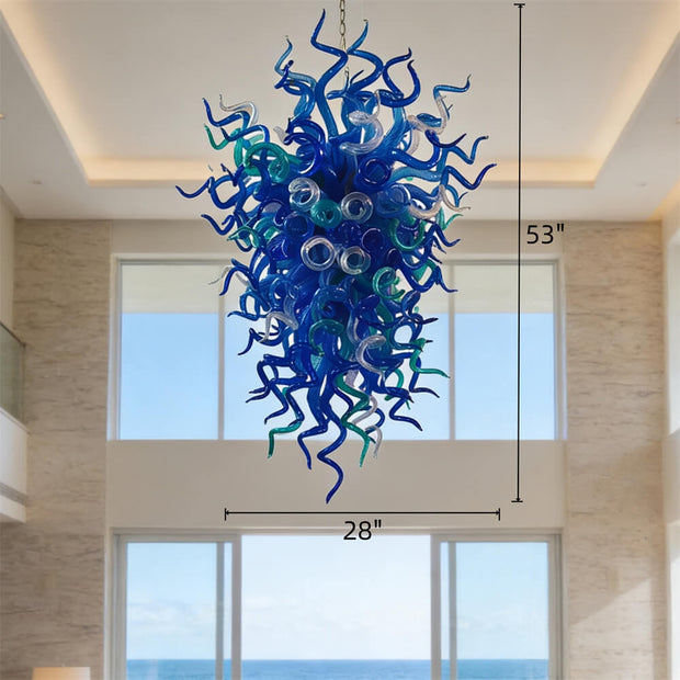 Hand made custom glass pendant lamp art unique design