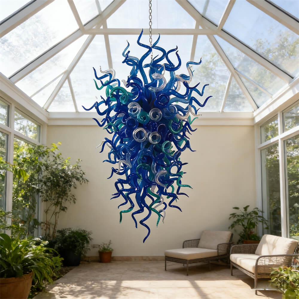 Hand made custom glass pendant lamp art unique design