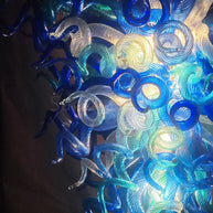 Hand made custom glass pendant lamp art unique design