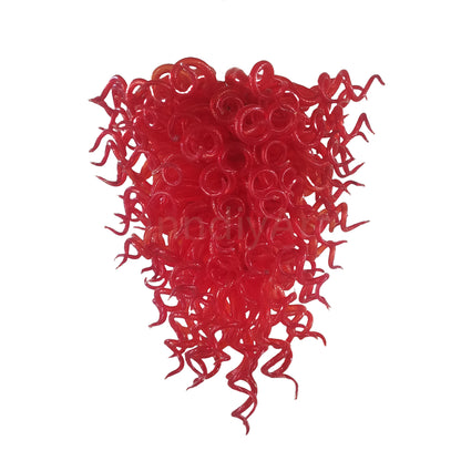 Wedding lighting decoration red blown glass chandelier custom design