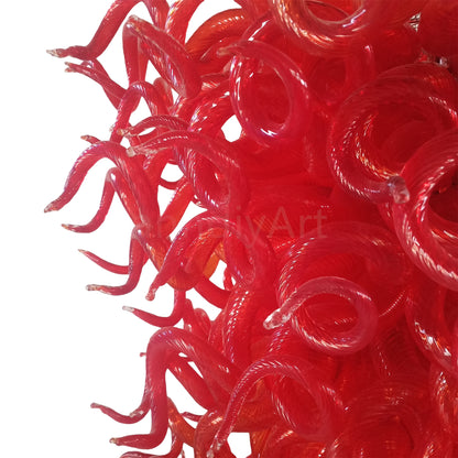 Wedding lighting decoration red blown glass chandelier custom design