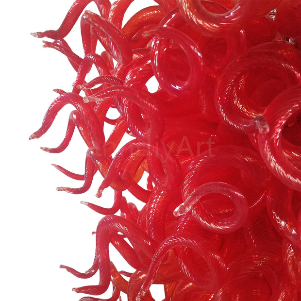 Wedding lighting decoration red blown glass chandelier custom design
