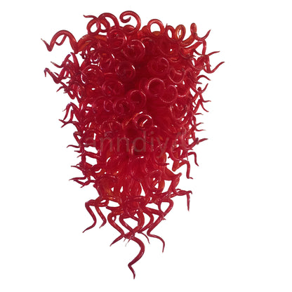Wedding lighting decoration red blown glass chandelier custom design