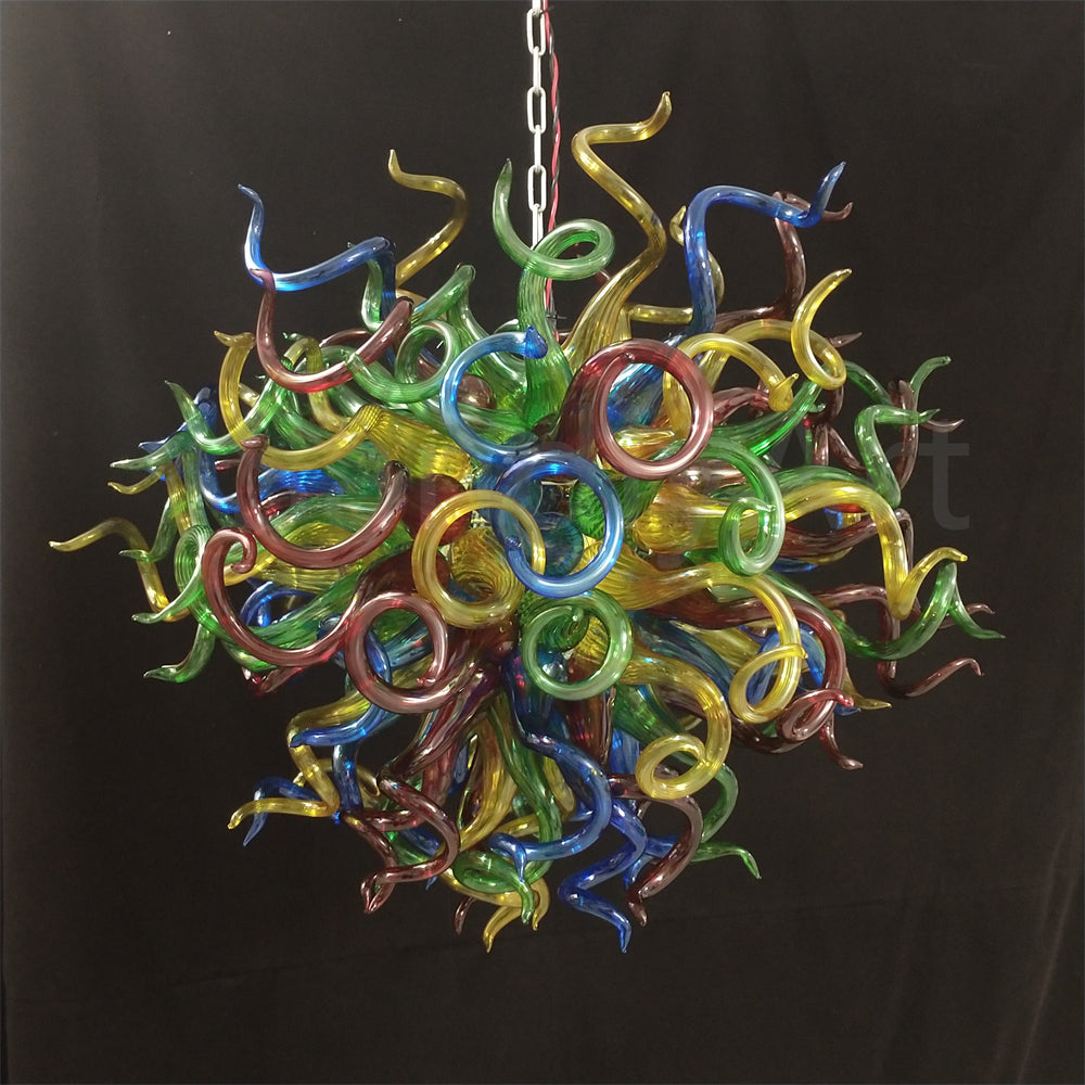 Multicolor hand made dining room glass chandelier home decoration