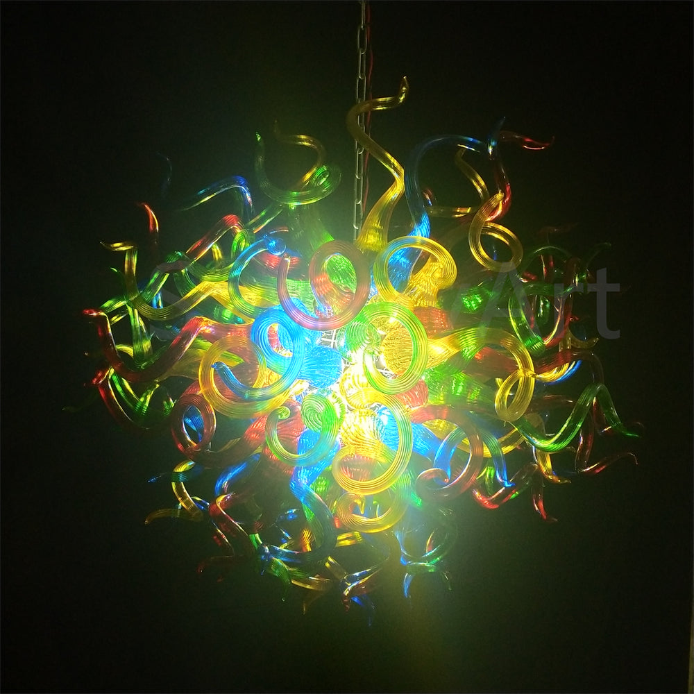 Multicolor hand made dining room glass chandelier home decoration