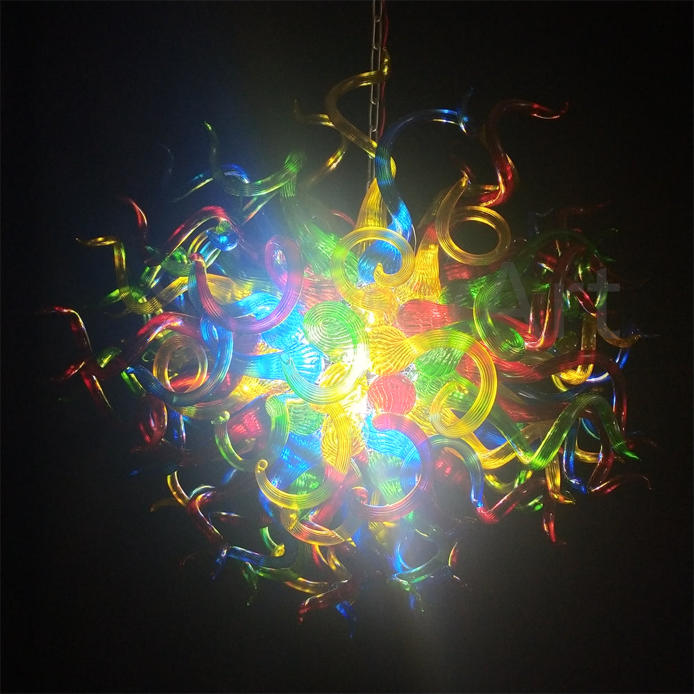 Multicolor hand made dining room glass chandelier home decoration