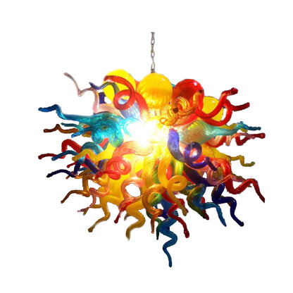Mini hand made blown glass modern style art chandelier for sale