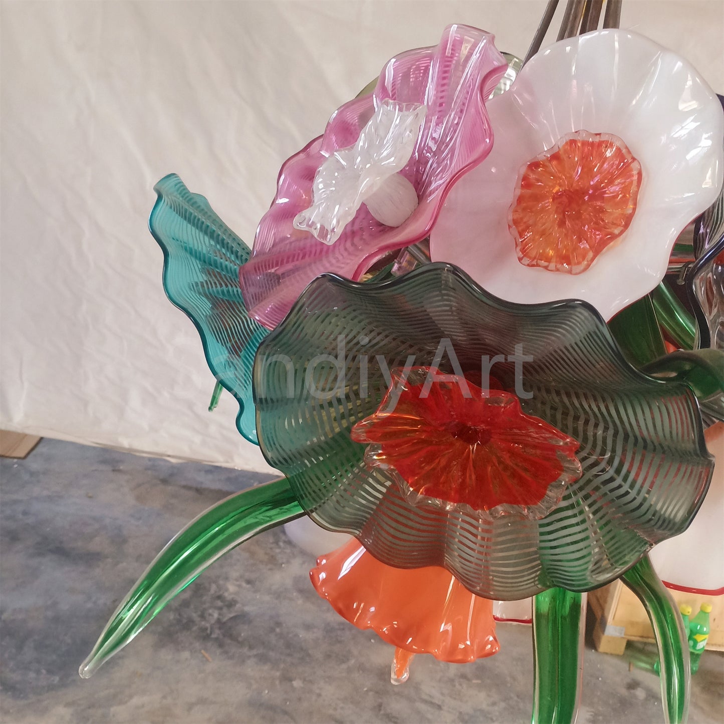 The one and only hand made murano glass bouquet chandelier dining room decoration