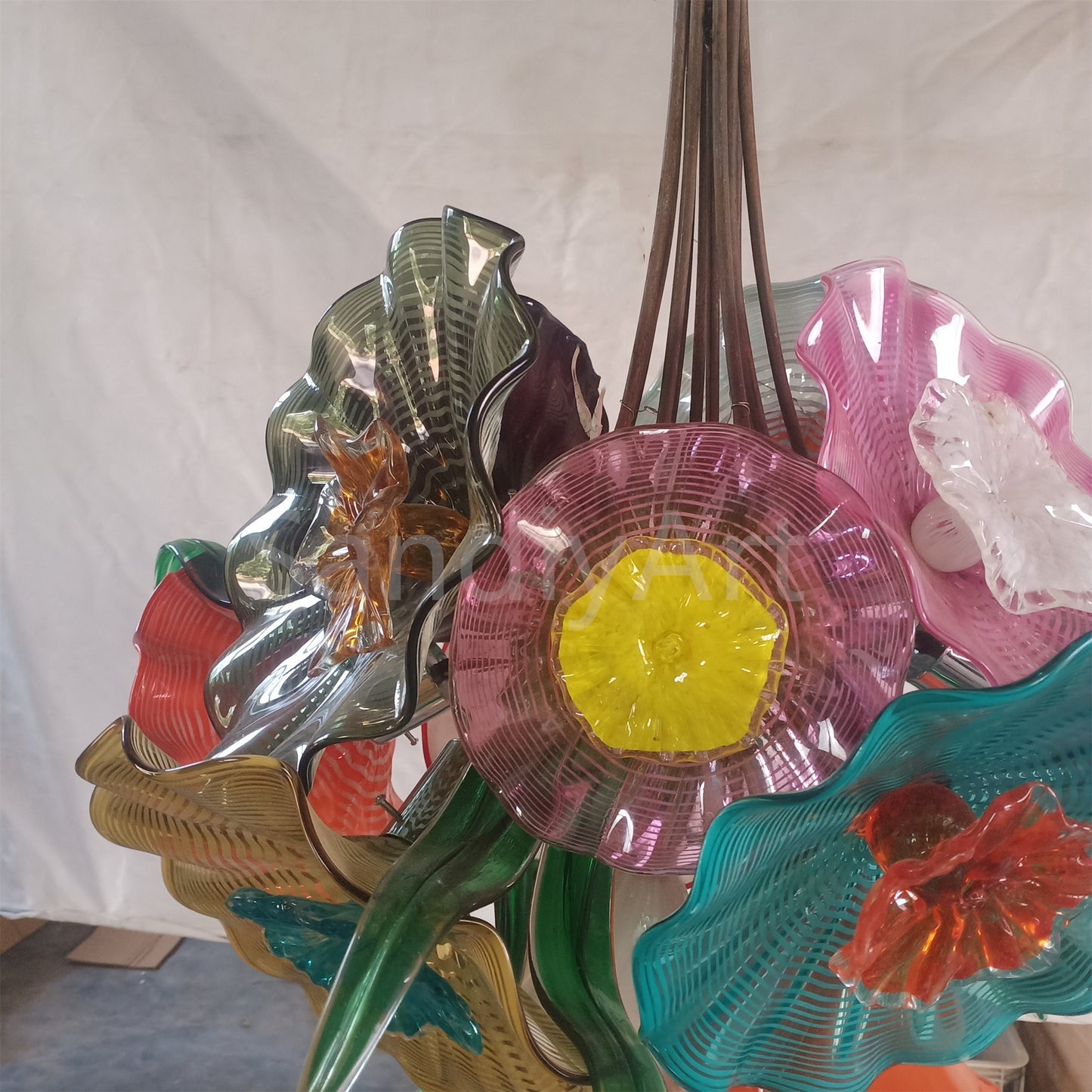 The one and only hand made murano glass bouquet chandelier dining room decoration