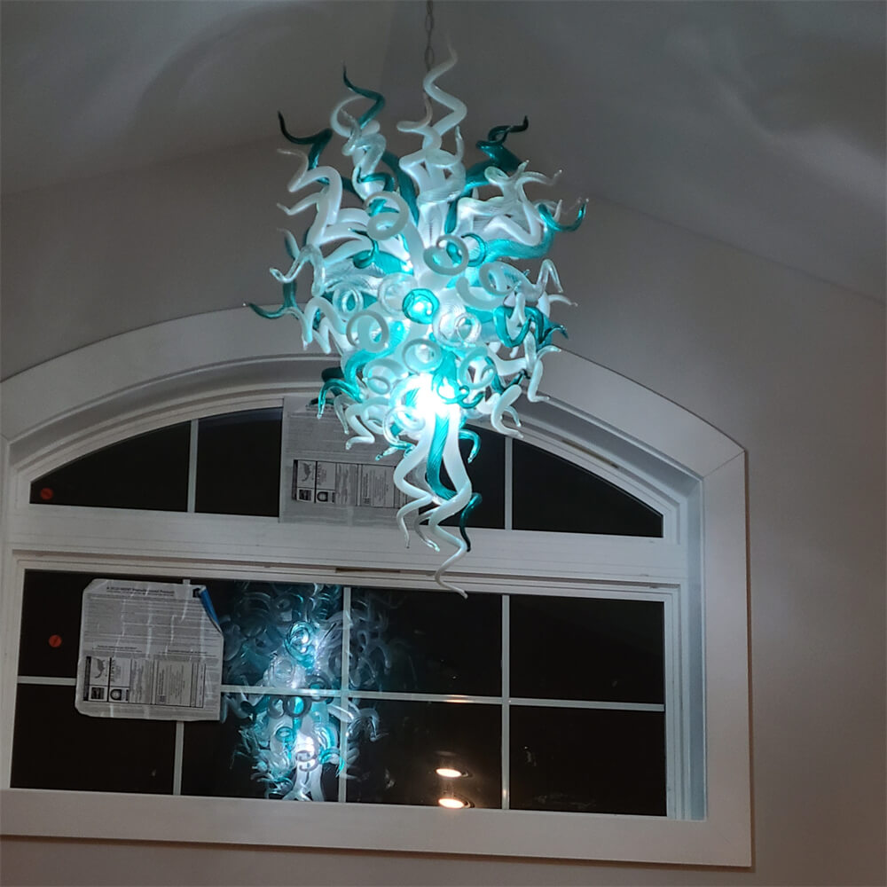 High quality hand blown art glass chandelier custom original color