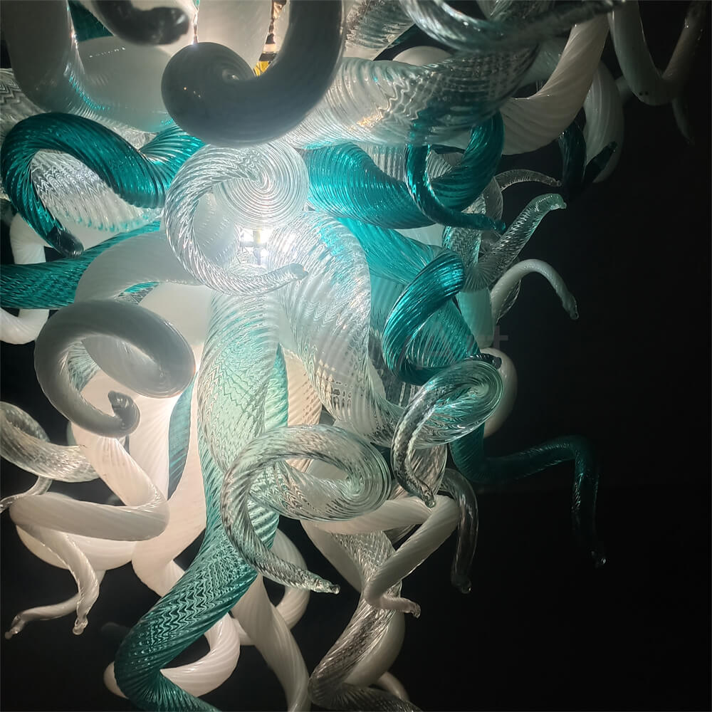 High quality hand blown art glass chandelier custom original color