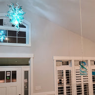 High quality hand blown art glass chandelier custom original color
