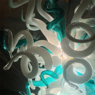 High quality hand blown art glass chandelier custom original color