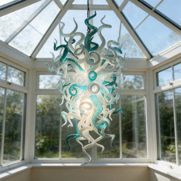 High quality hand blown art glass chandelier custom original color