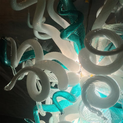 High quality hand blown art glass chandelier custom original color