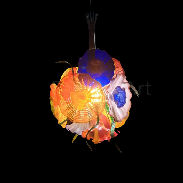 Dining room glass flower lamp special custom design art