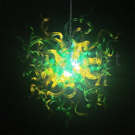 Green and amber color diy glass lamp home decoration art