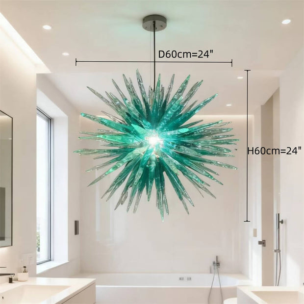 glass icicle pendant light chihuly style