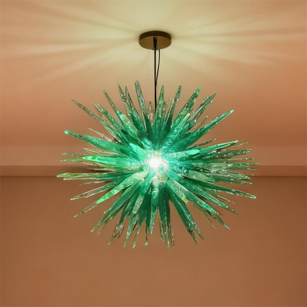 glass icicle pendant light chihuly style