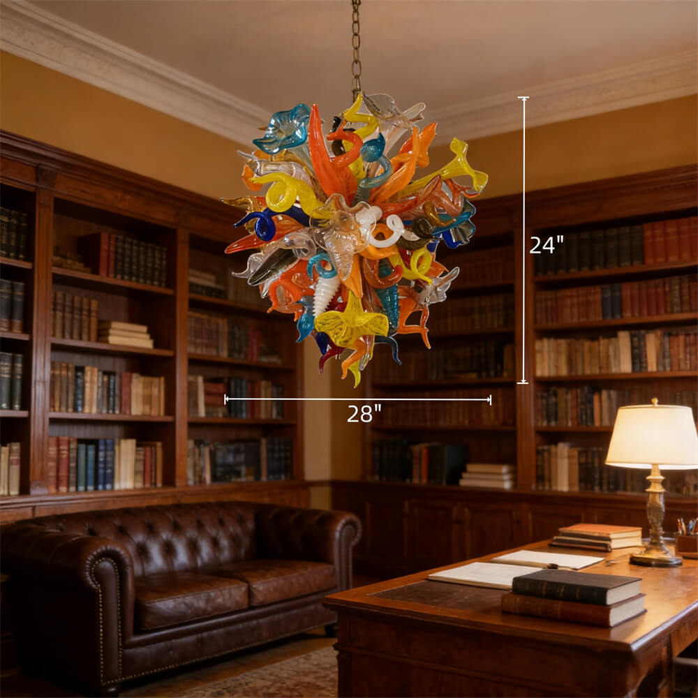 Nice DIY hand made flower chandelier lighting Mixed natural shapes flowers leaves horn